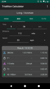 Triathlon Calculator: Pace for Swim/Bike/Run screenshot 0