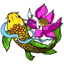 Koi Fish Color by Number - Japanese Coloring Book Icon