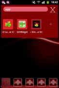 붉은 색 테마 GO 실행기의 EX 테마 Red Them screenshot 2