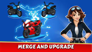 Merge Bike game Idle Tycoon screenshot 1