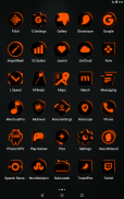 Flat Black and Orange Icon Pack v4.0 Free screenshot 10