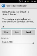 Text To Speech Reader screenshot 0