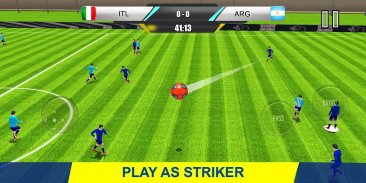 踢足球比赛：现实世界足球杯2018- Play Real Football Game screenshot 0