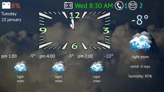 Weather Night Dock with clock screenshot 2