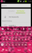 Pink Cheetah GO Keyboard screenshot 1