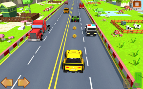 Blocky Car Highway Racer: Traffic Racing Game screenshot 0