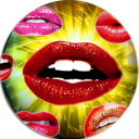 Lips Makeup In Photo Joke Icon