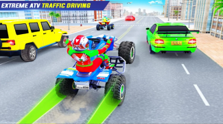 लाइट एटीवी क्वाड बाइक रेसिंग, हाईवे ट्रैफिक गेम्स screenshot 0