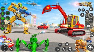 Excavator Robot War - Car Game screenshot 0