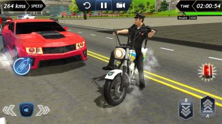 ตำรวจรถจักรยานยนต์แข่งรถฟรี - Police Bike Racing screenshot 1