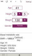 TDEE + BMR + BMI Calculator screenshot 0