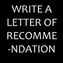 Write a letter of Recommendation