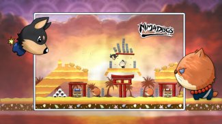 Ninja Dogs: Slingshot Shooter screenshot 0