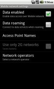 Mobile Network Settings screenshot 0