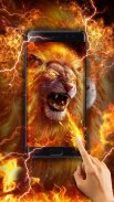 Fiery Roar Lion Live Wallpaper screenshot 2