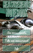 Measurements Notebook (free) screenshot 0