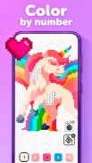UNICORN Color by Number | Pixel Art Coloring Games screenshot 5
