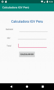 Calculadora de IGV para Perú screenshot 1