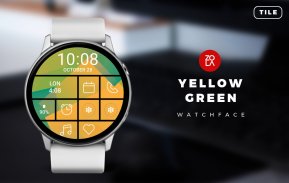 Yellow Green Tile Watch Face screenshot 0