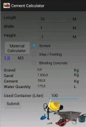 Concrete and cement calculator screenshot 3