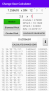 Change Gear Calculator screenshot 0