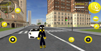 Neon Spider Stickman Rope Hero City Gangstar Crime screenshot 2