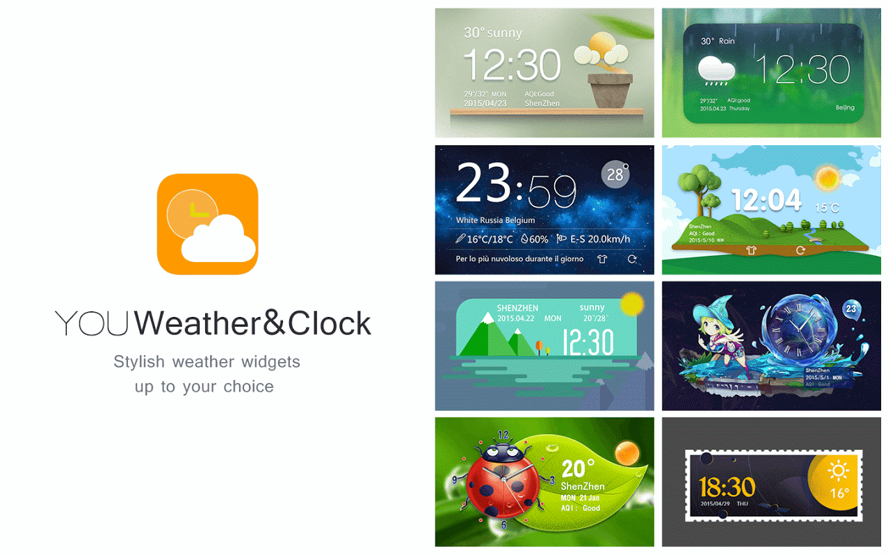 YOU Weather&Clock-small,widget - Загрузить APK для Android | Aptoide