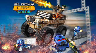 Blocky Cars Online: jogos de tanque, tank online screenshot 6