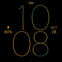 Yellow Green Line Watch Face