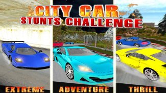3D City Car Stunts Tantangan screenshot 17