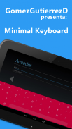 Minimal Keyboard - Ligero y personalizable teclado screenshot 0