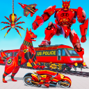 Flying Police Dog Robot Games