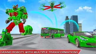 Bus Robot Car Drone Robot Game screenshot 1