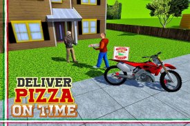 पिज्जा डिलीवरी मोटो बाइक सवार screenshot 2