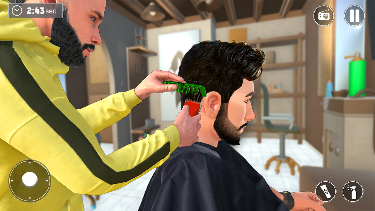 Barbearia cabeleireiro cabelo louco cortar jogo 3D Android