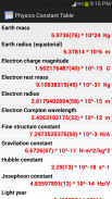 Physics Constant Table screenshot 1