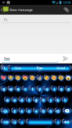 Spheres Blue Emoji Keyboard screenshot 1