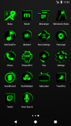 Flat Black and Green Icon Pack ✨Free✨ screenshot 12