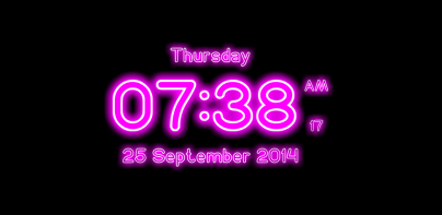 Neon Digital Clock Wallpaper