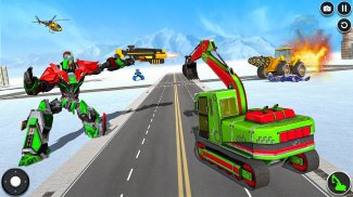 Snow Excavator Robot Games screenshot 8