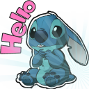 Cute Blue Koala Stitch Stickers for WhatsApp