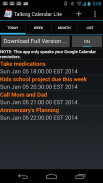 Talking Calendar Lite screenshot 2