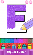 Learn Alphabets Coloring Book With Glitter screenshot 4