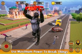 Angry Gorilla City Battle: Dinosaur Survival screenshot 2
