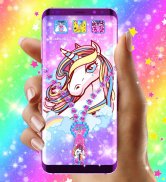 Unicorn zipper lock screen screenshot 0