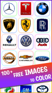 Cars Logo Pixel Art Coloring screenshot 7