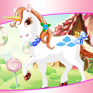 unicorn berdandan permainan screenshot 0
