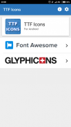 TTF Icons. Browse Font Awesome & Glyphicons Icons screenshot 0