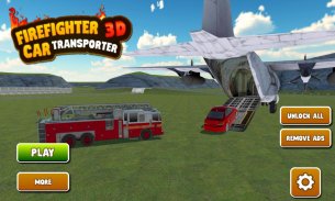 Firefighter Car Transporter 3D screenshot 5