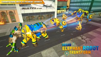 Elephant transformation Robot Shooting game 2020 screenshot 1